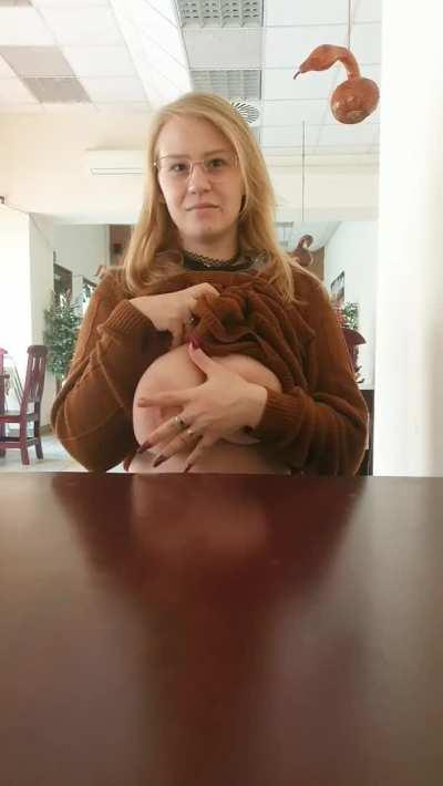 I hope what I ate there goes to my tits and ass... heh