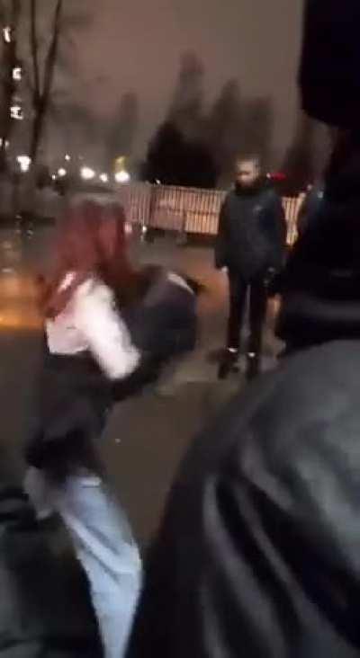 When you try to fight a girl