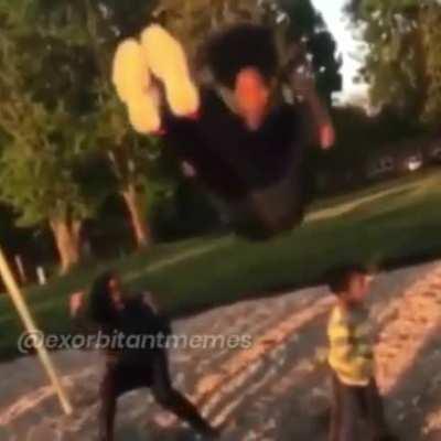 Just let the kid walk in front