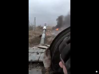 Russian T 80 BV hit and destroyed with javelin near Avdiivka March 2023