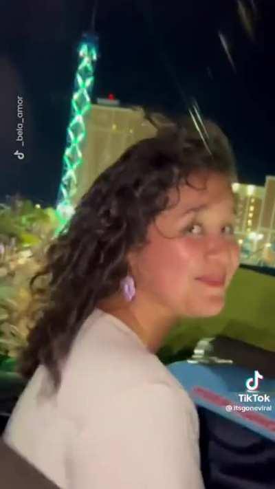 A gal enjoying the ride