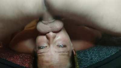 In this one, I squirt multiple times, I puke and I take a huge throatpie, that was just awesome!