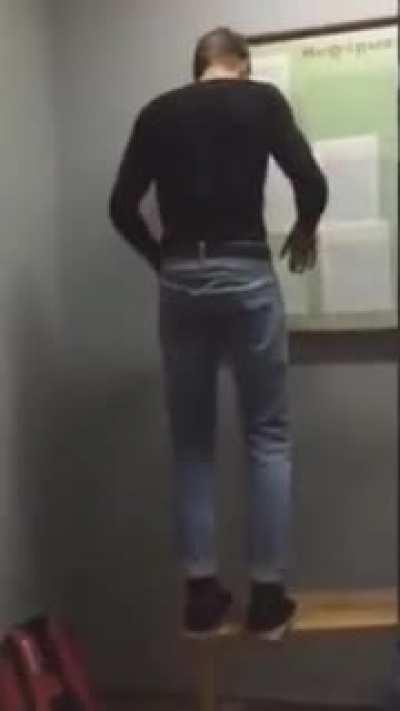 A guy in Russian police custody