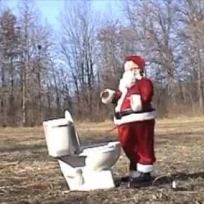 Toilet Santa