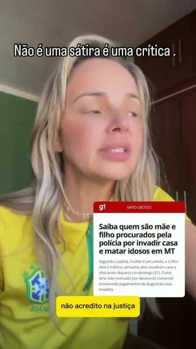 Não é uma sátira, é uma crítica.