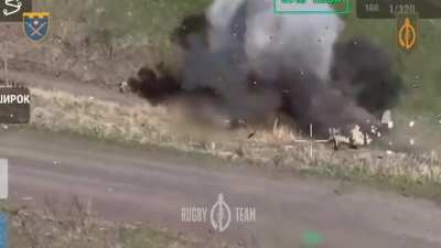 On May 9, the Ukrainian flag flies in the center of the settlement of Gornal, Kursk region. Currently, the settlement is under the control of units of the Armed Forces of Ukraine. RUGBY TEAM 129th TDF