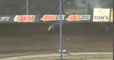 Justin Owens major sprint car crash