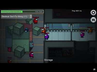 Among us but with 100 impostors