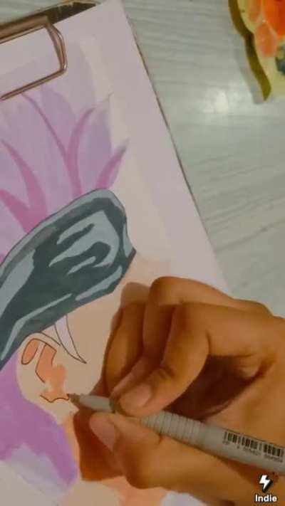 Gojo Satoru .. Simple Drawing of Gojo Satoru (Jujustu Kaisen)