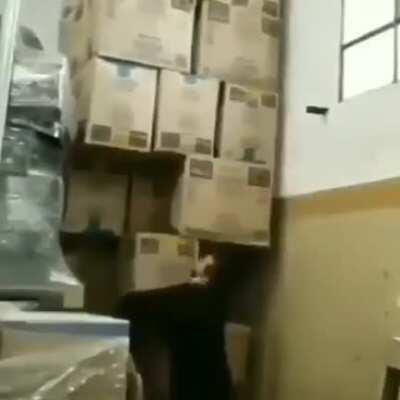 WCGW Playing jenga at work