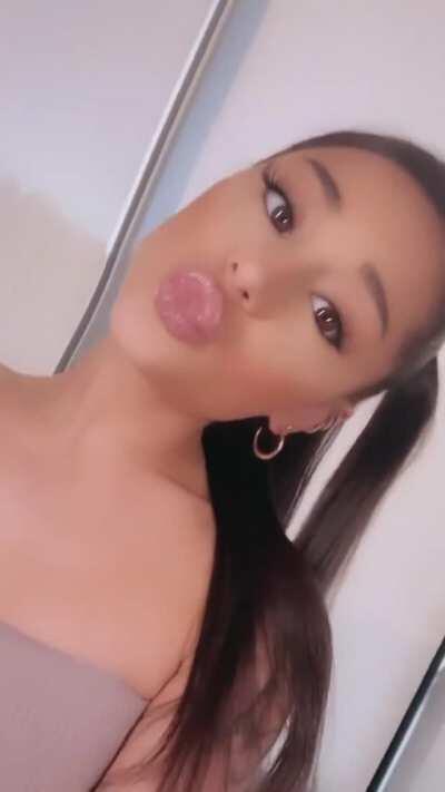 just imagine the sloppiest tongue sucking kiss with her