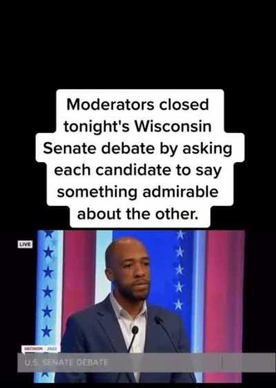 To say something nice about your opponent