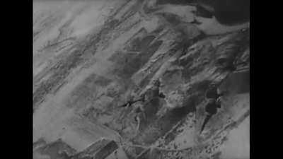 Soviet fighter taking accurate cannon fire from a Messerschmitt Bf 109 over the Eastern Front