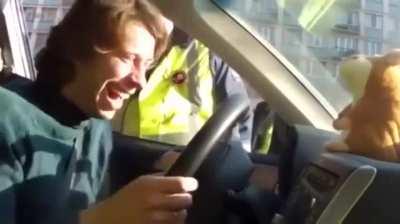 Man with toy that repeats words gets pulled over