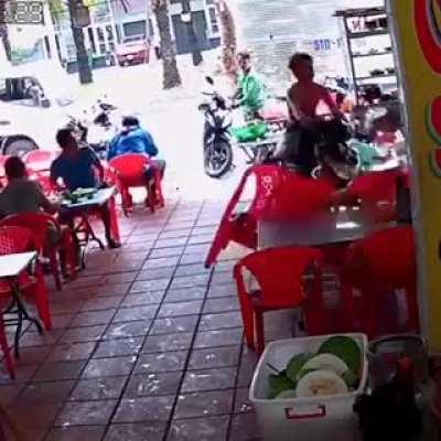 WCGW driving on the sidewalk