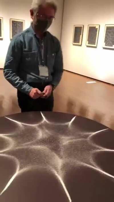 Sound turns sand into art...