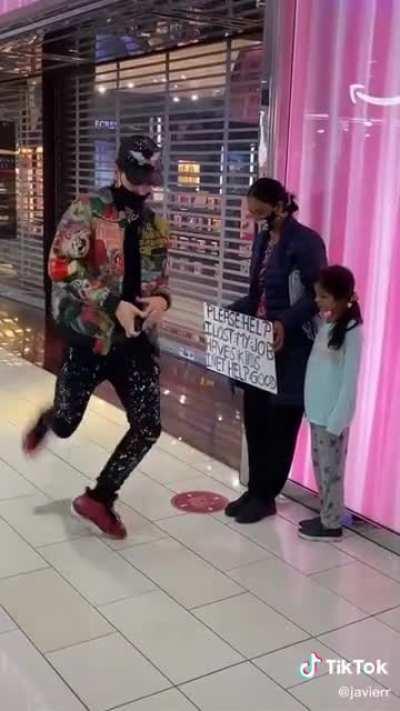 Apparently he took this as an opportunity to show off his sick dance moves