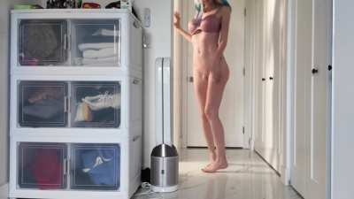 Skinny Mistress Constipation in the Toilet