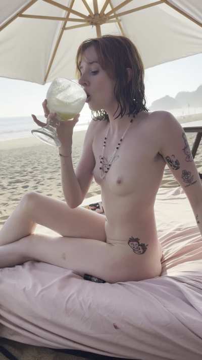 Nobody bothers the naked redhead