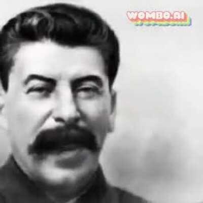Comrade Stalin is singing for us comrades