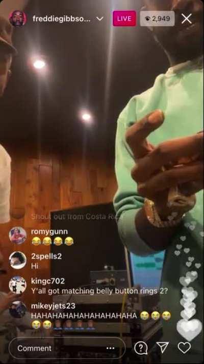 Freddie and T in the studio 👀