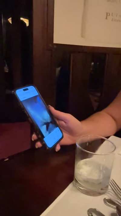 Reminding me how much of a slut she is at dinner