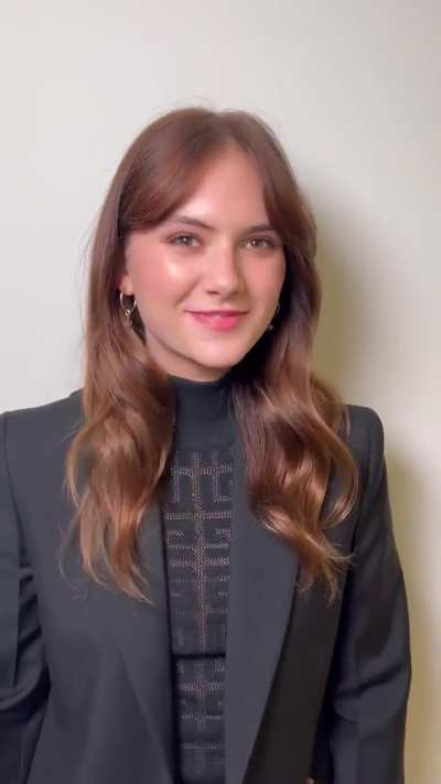 Showing off her gorgeous smile 