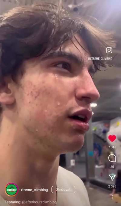 Extreme climbing hits just right 