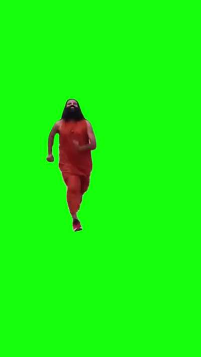 Baba Ramdev's Run: The Ultimate Meme Sprint 😂🏃‍♂️| Green Screen