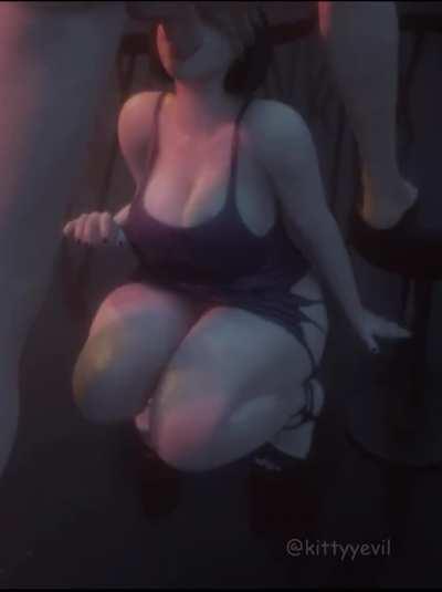 Raven blowjob (kittyyevil) [teen titans/DC comics]