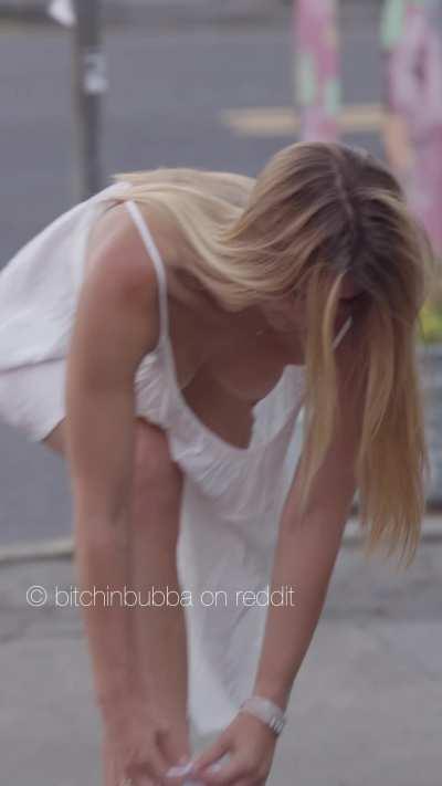 Just tying my shoe, nothing to see here 🤭