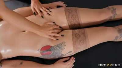 Massive knockers sensual massage