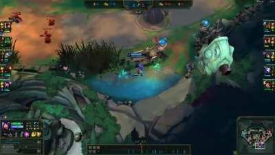 I tried ulting midair using the cannon in Nexus Blitz and it killed this poor Ashe