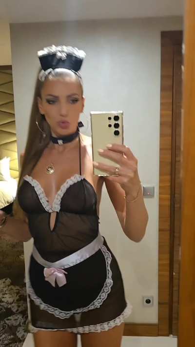 I will clean your house then unload your balls..