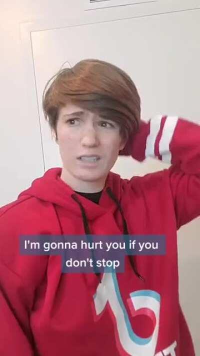 i'm so scared of the white teen in the tiktok hoodie oh god oh fuck