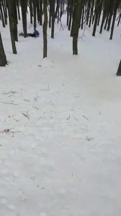 My friend on a mountain