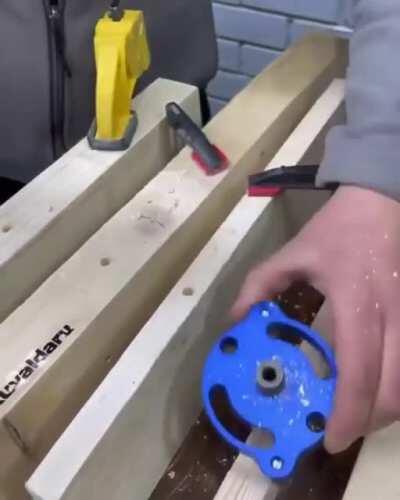 Self-centering dowel jig