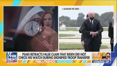 Trump is golfing instead of attending cerimony to receive fallen soldiers. Fox lost their minds when Biden looked at his watch....