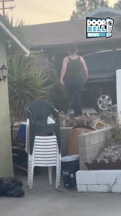 Neighbor breaks home camera during dispute