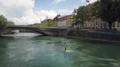 Geneva Urban Timelapse - near Bâtiment des Forces motrices