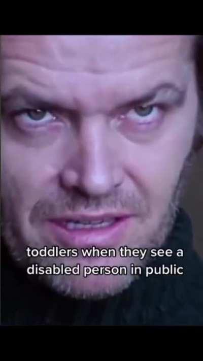 When toddlers see a differently-abled person in public