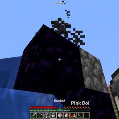 hey shitass, wanna see me build Nether portal?