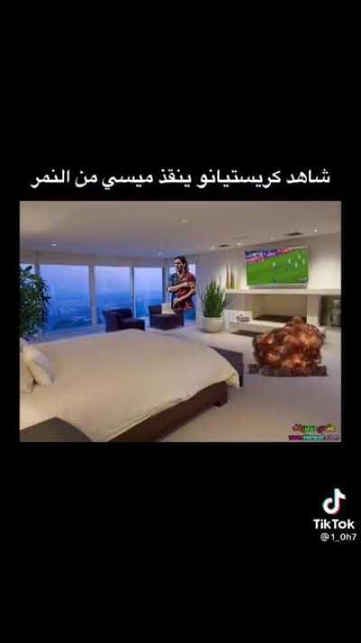 Found this on my arab tiktok 😳😳😳 CR7 saves Lionel Messi 👊🏻✌🏻🤲🏻