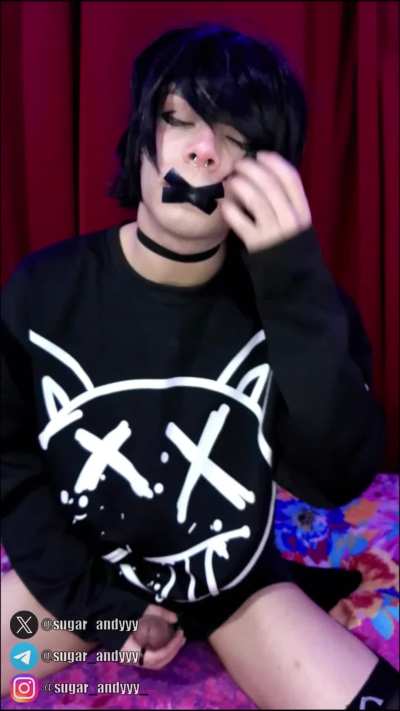 22 - Panty-Masked Femboy Jerks Off Like a Good Little Slut