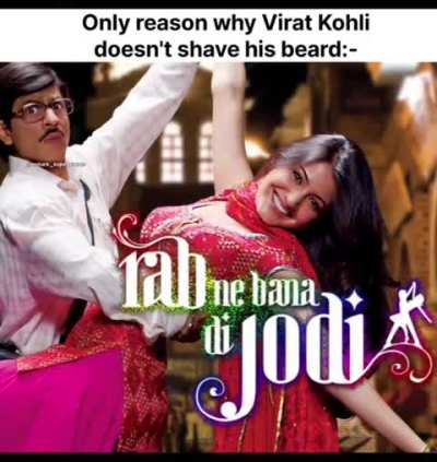 Now you know why Virat doesn't Shave !!