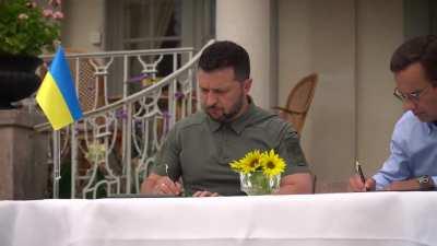 President Zelensky published a video of his visit to Sweden today and his meeting with Prime Minister Ulf Kristersson. 