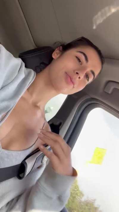 I bet someday your step sister will be caught by a speed camera with my tits outside hahaa