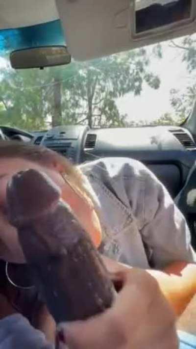 Your girlfriend asked for your car to go out with her friends. In reality she’s sucking your bully’s cock on your own car.