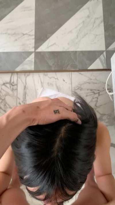 Letting him use my asian throat