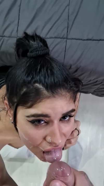 He was about to cover my face with cum and I received a call...it was exciting